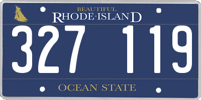 RI license plate 327119