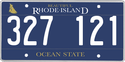 RI license plate 327121
