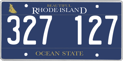 RI license plate 327127
