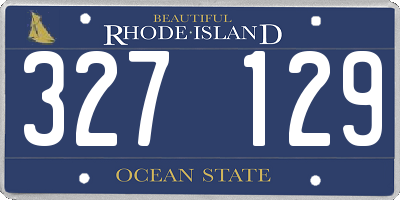 RI license plate 327129