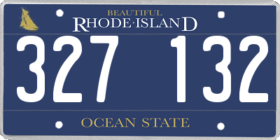RI license plate 327132