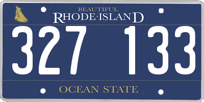 RI license plate 327133