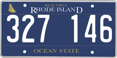 RI license plate 327146