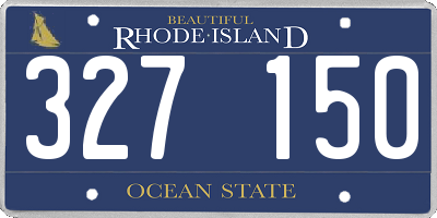RI license plate 327150