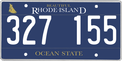 RI license plate 327155