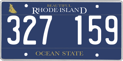 RI license plate 327159