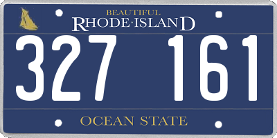 RI license plate 327161