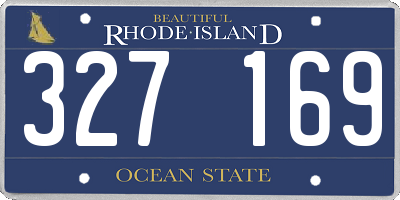 RI license plate 327169