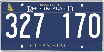 RI license plate 327170
