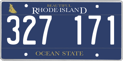 RI license plate 327171