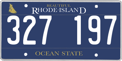 RI license plate 327197