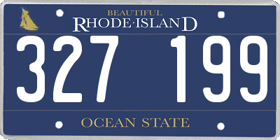 RI license plate 327199