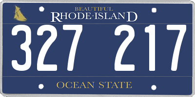 RI license plate 327217