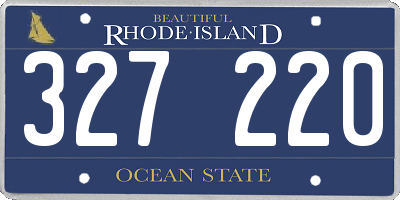 RI license plate 327220