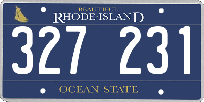 RI license plate 327231