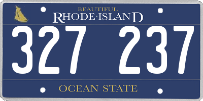 RI license plate 327237