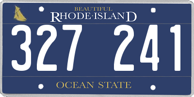 RI license plate 327241