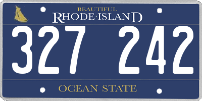 RI license plate 327242