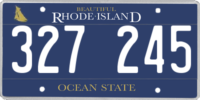 RI license plate 327245