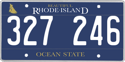 RI license plate 327246