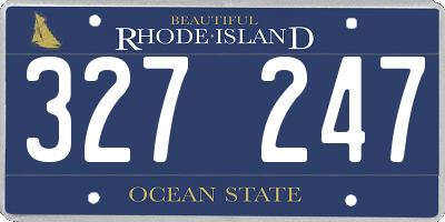 RI license plate 327247