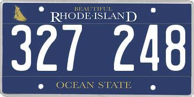 RI license plate 327248