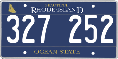 RI license plate 327252