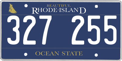 RI license plate 327255