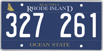 RI license plate 327261