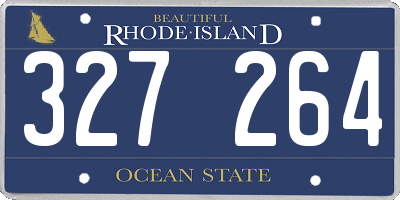 RI license plate 327264