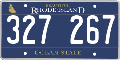 RI license plate 327267