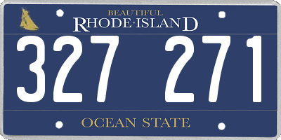 RI license plate 327271