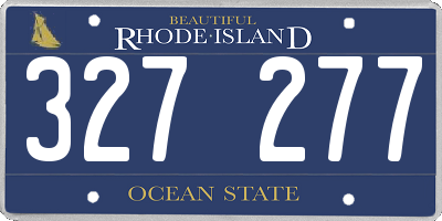 RI license plate 327277
