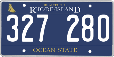 RI license plate 327280