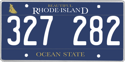RI license plate 327282