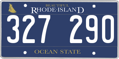 RI license plate 327290