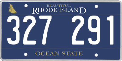 RI license plate 327291