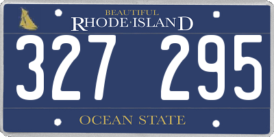RI license plate 327295