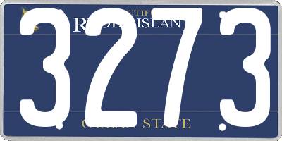 RI license plate 3273