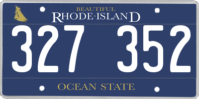 RI license plate 327352