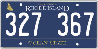 RI license plate 327367