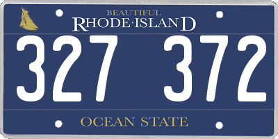 RI license plate 327372