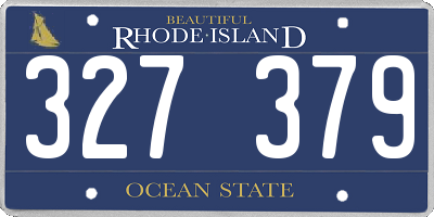 RI license plate 327379