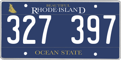 RI license plate 327397