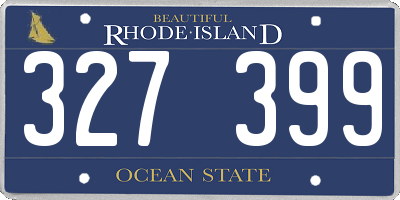RI license plate 327399