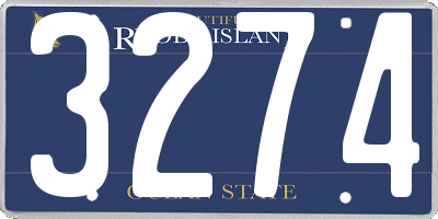 RI license plate 3274