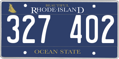RI license plate 327402