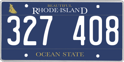 RI license plate 327408