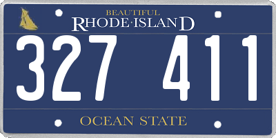 RI license plate 327411