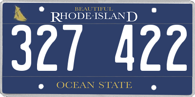 RI license plate 327422